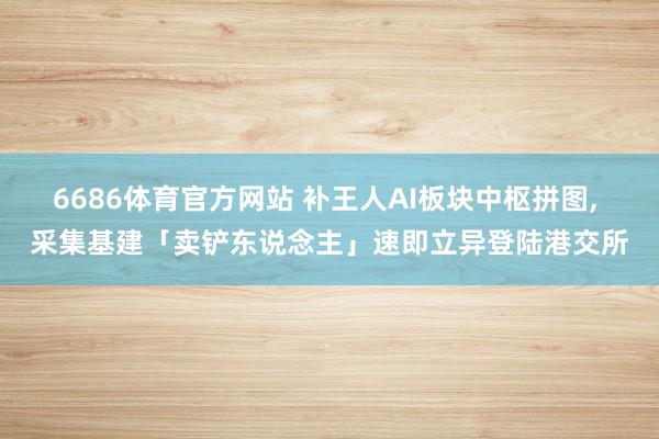 6686体育官方网站 补王人AI板块中枢拼图， 采集基建「卖铲东说念主」速即立异登陆港交所
