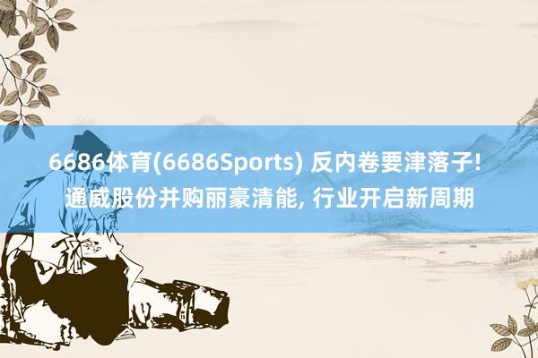 6686体育(6686Sports) 反内卷要津落子! 通威股份并购丽豪清能， 行业开启新周期
