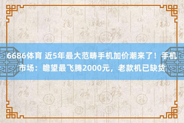 6686体育 近5年最大范畴手机加价潮来了！手机市场：瞻望最飞腾2000元，老款机已缺货