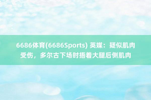 6686体育(6686Sports) 英媒：疑似肌肉受伤，多尔古下场时捂着大腿后侧肌肉