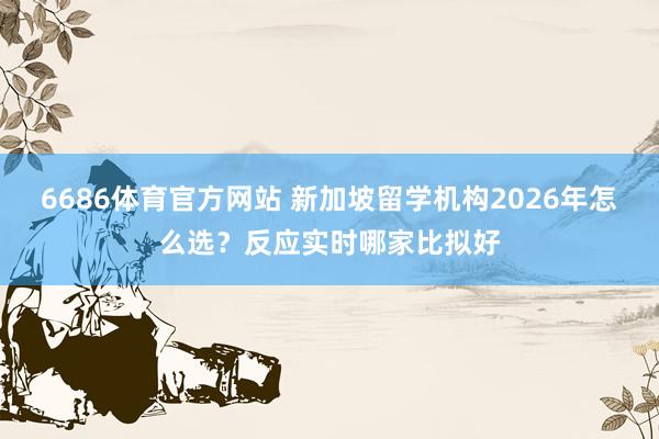 6686体育官方网站 新加坡留学机构2026年怎么选？反应实时哪家比拟好