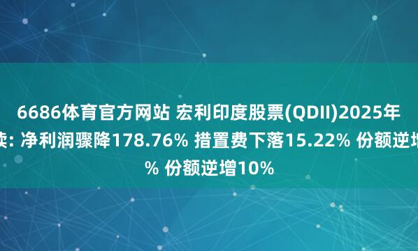 6686体育官方网站 宏利印度股票(QDII)2025年报解读: 净利润骤降178.76% 措置费下落15.22% 份额逆增10%