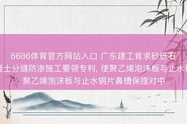 6686体育官方网站入口 广东建工肯求砂砾石基础溢流说念混凝土分缝防渗施工要领专利， 使聚乙烯泡沫板与止水钢片鼻槽保捏对中