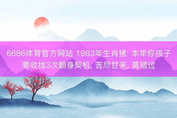 6686体育官方网站 1983年生肖猪: 本年你孩子要收拢3次翻身契机， 苦尽甘来， 莫错过