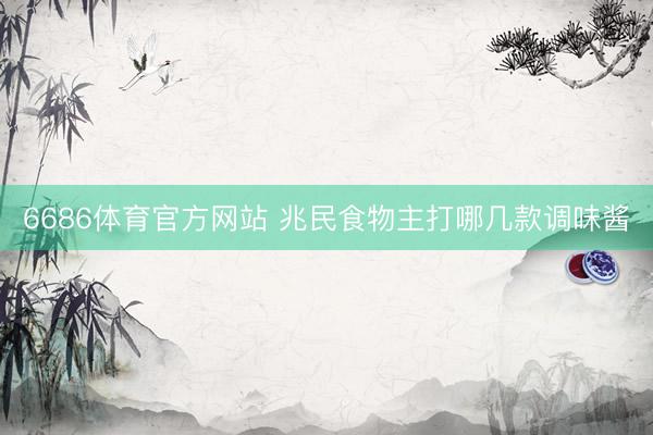 6686体育官方网站 兆民食物主打哪几款调味酱