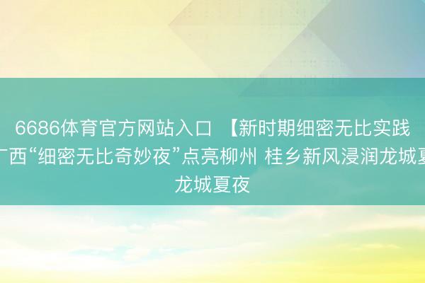 6686体育官方网站入口 【新时期细密无比实践】广西“细密无比奇妙夜”点亮柳州 桂乡新风浸润龙城夏夜