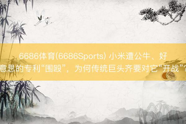 6686体育(6686Sports) 小米遭公牛、好意思的专利“围殴”,为何传统巨头齐要对它“开战”?
