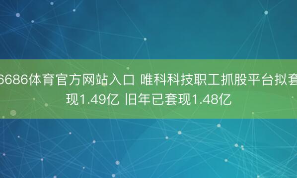 6686体育官方网站入口 唯科科技职工抓股平台拟套现1.49亿 旧年已套现1.48亿