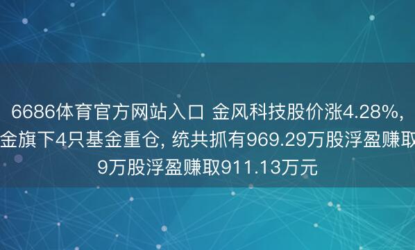 6686体育官方网站入口 金风科技股价涨4.28%， 华泰柏瑞基金旗下4只基金重仓， 统共抓有969.29万股浮盈赚取911.13万元